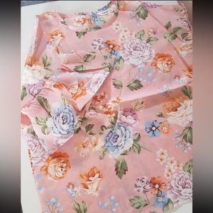 Girls Flounce Sleeve Floral Top